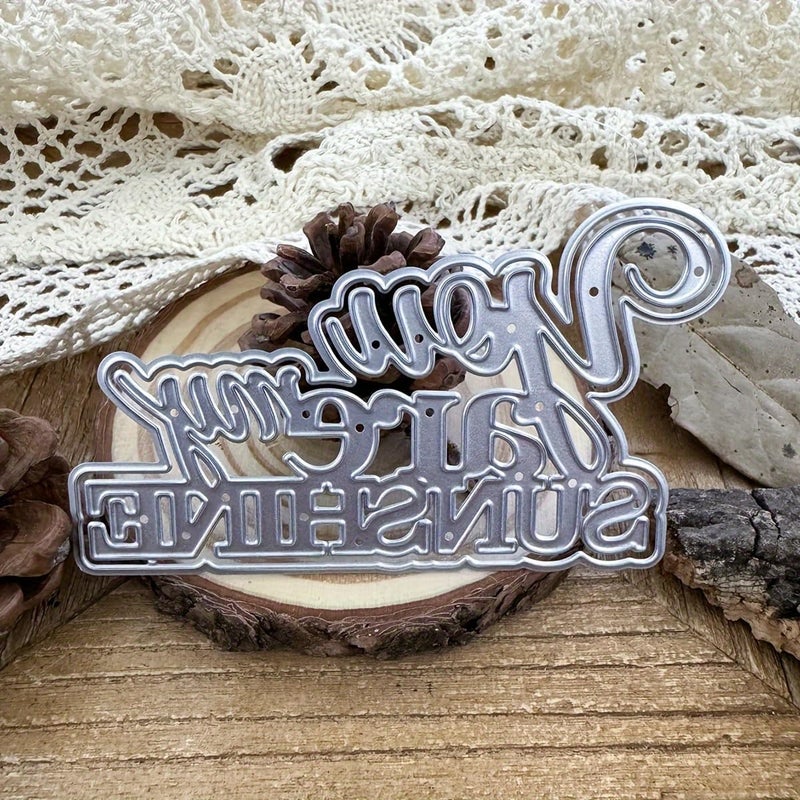 LZBRDY You are My Sunshine Wishes Words Embossing Metal Cutting Dies for Card Making and Scrapbooking, Arts Crafts Birthday Thanksgiving Christmas Craft Die Cuts Stencil - Image 4